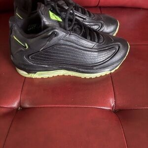 Black and Green Men's Athletic Shoes